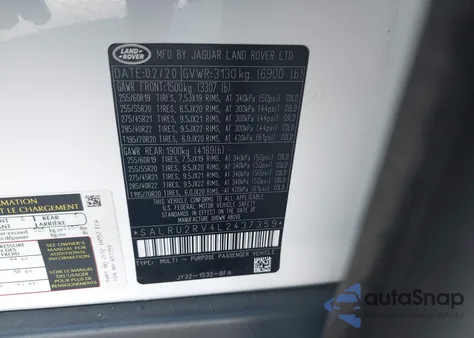 2020 Land Rover Discovery Landmark Edition из США, поврежденный, VIN SALRU2RV4L2437359